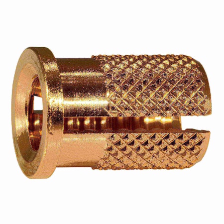 Midwest Fastener Nut Insert, 1/4"-20 Thrd Sz, Brass, 5 PK 930454